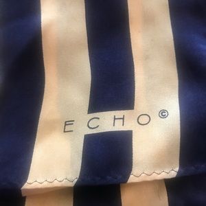 Echo Silk Scarf Blue and Gold